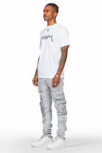 Iniko Grey Skinny Fit Cargo Jean
