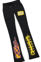 Beno Black T-Shirt/Baggy Stacked Pant Set