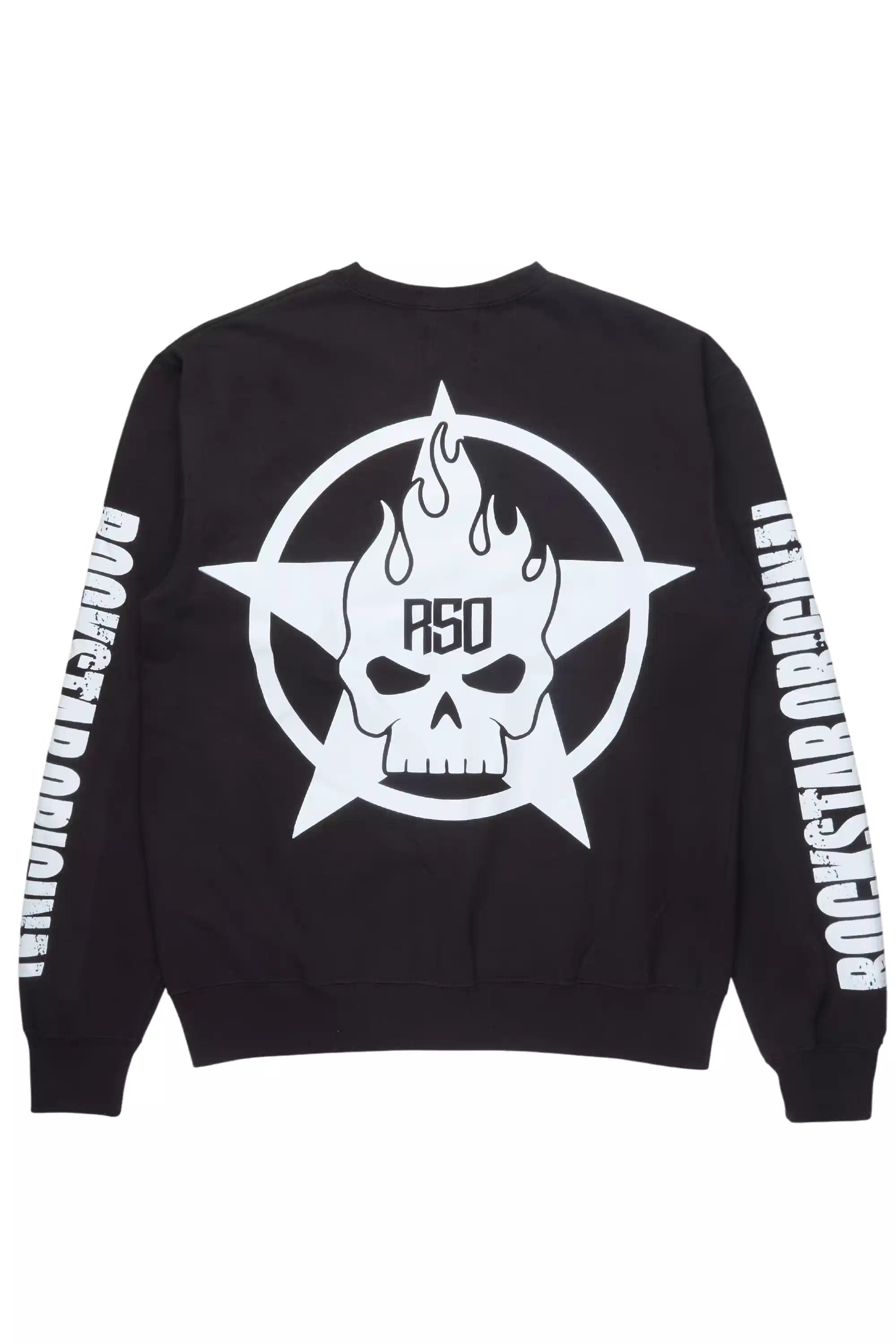 Chanita Black Graphic Crewneck Sweatshirt