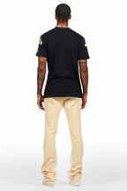 Danby Black/Beige T-Shirt/Baggy Pant Set