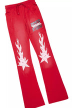 Garo Red T-Shirt/Baggy Stacked Track Set