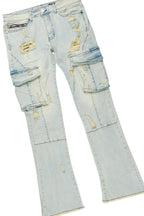 Boys Madigan Vintage Sand Hoodie/Stacked Flare Jean Set