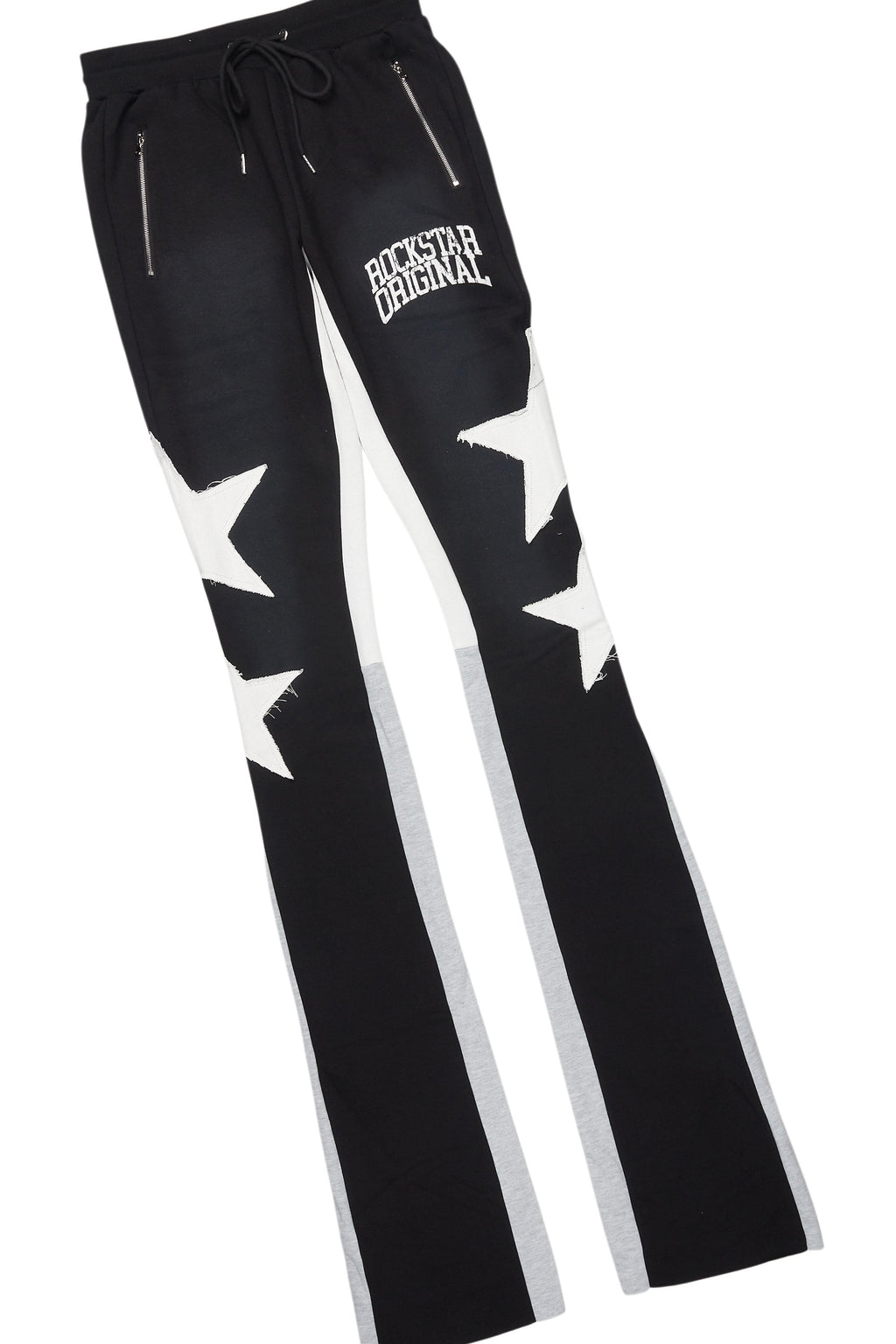 Pacino Black/Grey T-Shirt/Stacked Flare Track Set