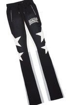 Pacino Black/Grey T-Shirt/Stacked Flare Track Set