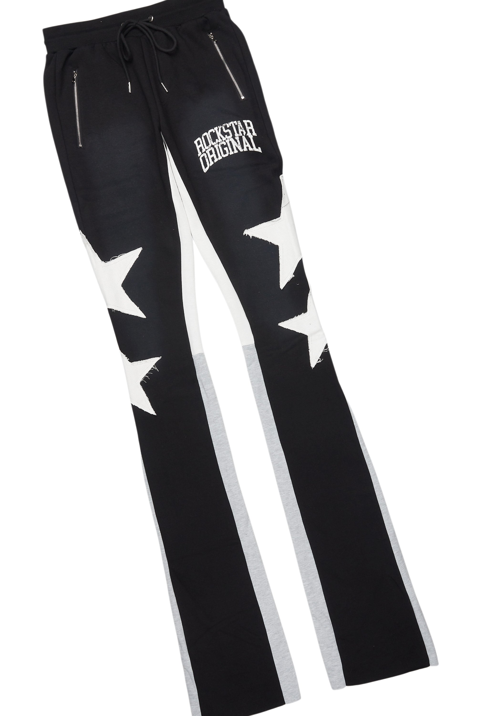 Pacino Black/Grey T-Shirt/Stacked Flare Track Set