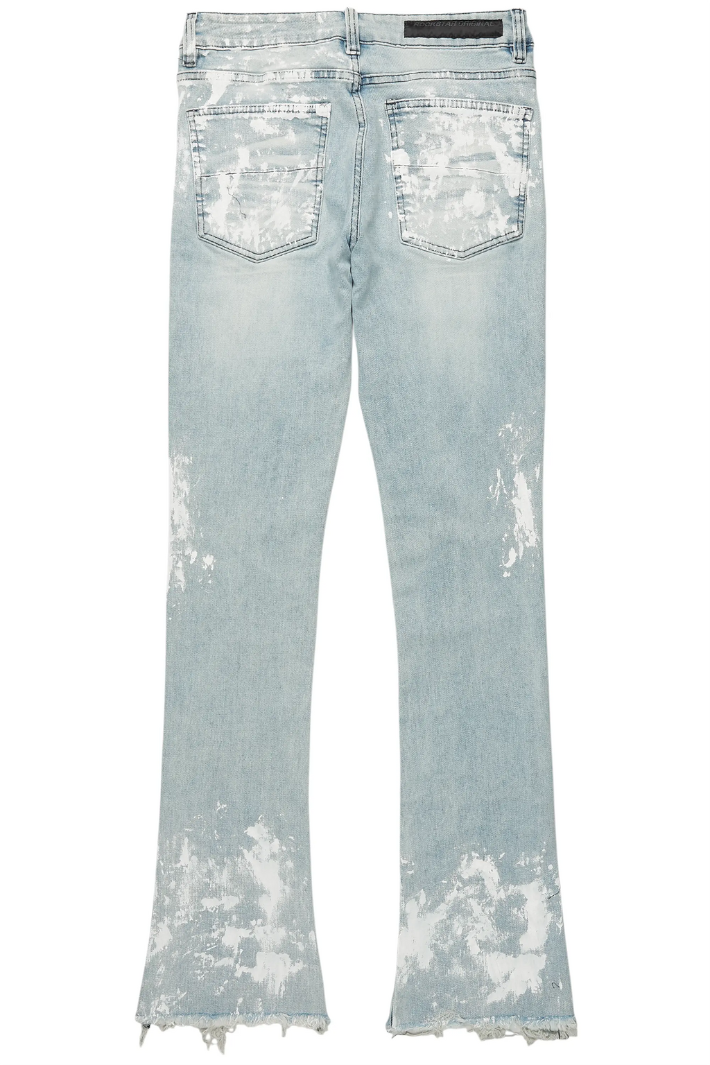 Kodak Blue/White Painter Stacked Flare Jean