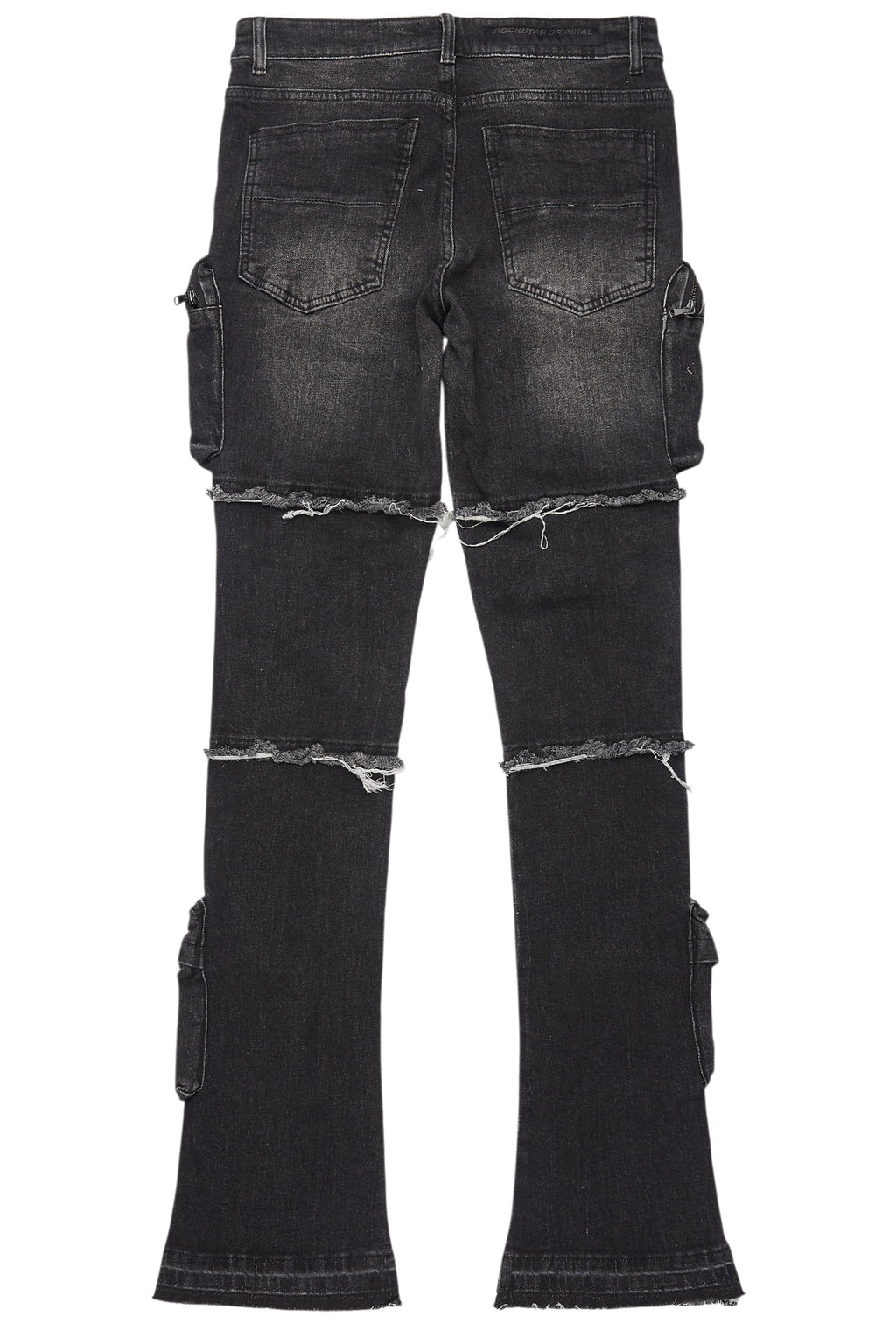 Shift Dark Grey Stacked Flare Jean
