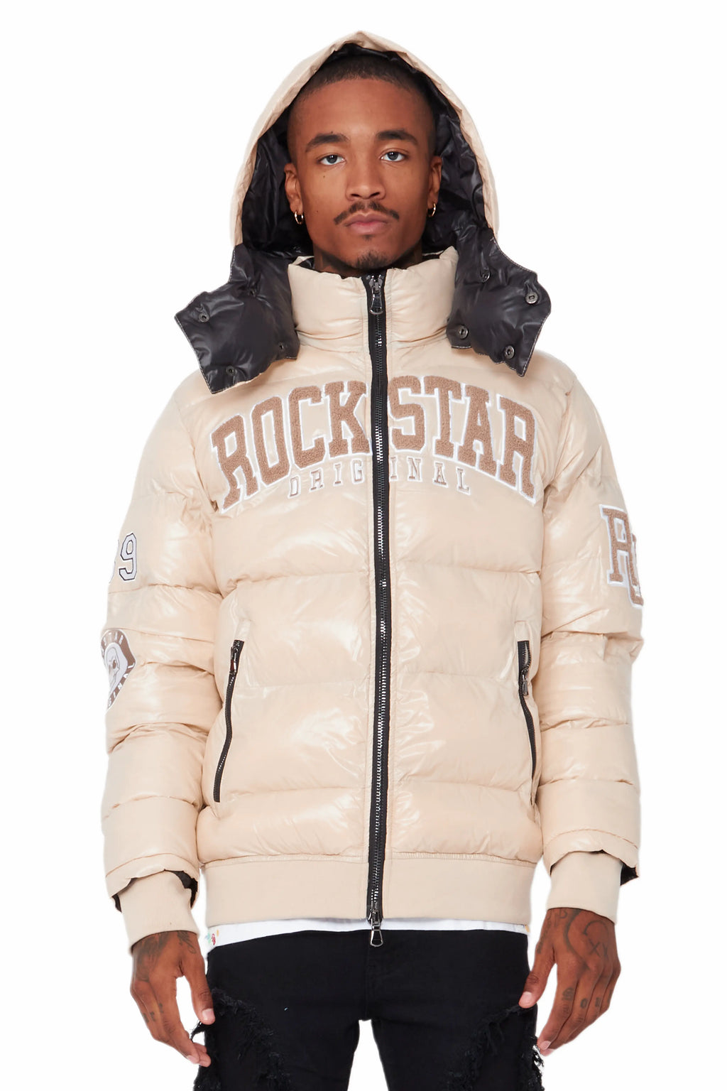 Cortland Beige Heavy Puffer Jacket