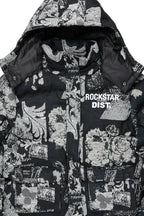 Boys Lamont Black Tapestry Puffer Jacket