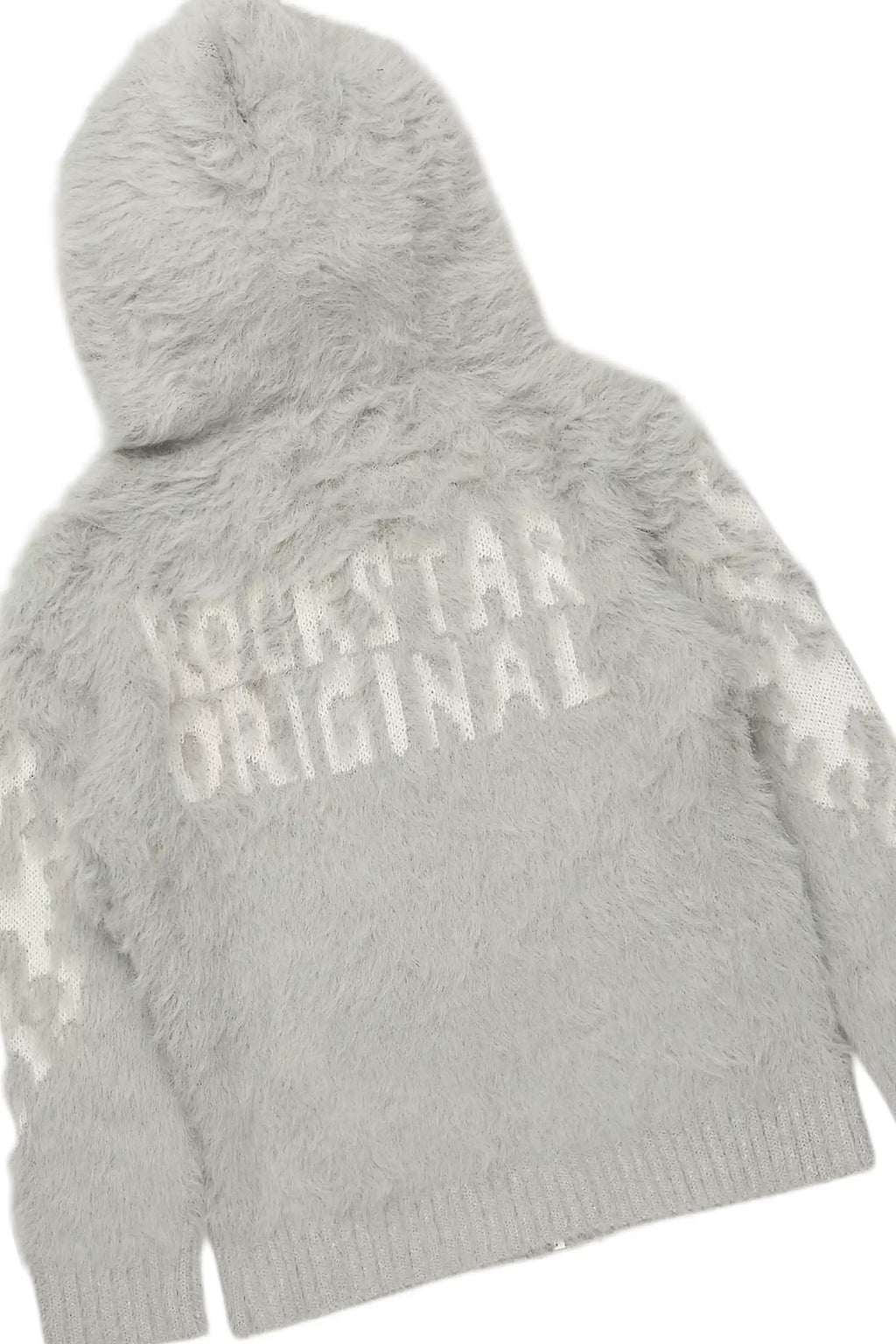 Boys Toshio Grey Stacked Flare Knitted Mohair Track Set