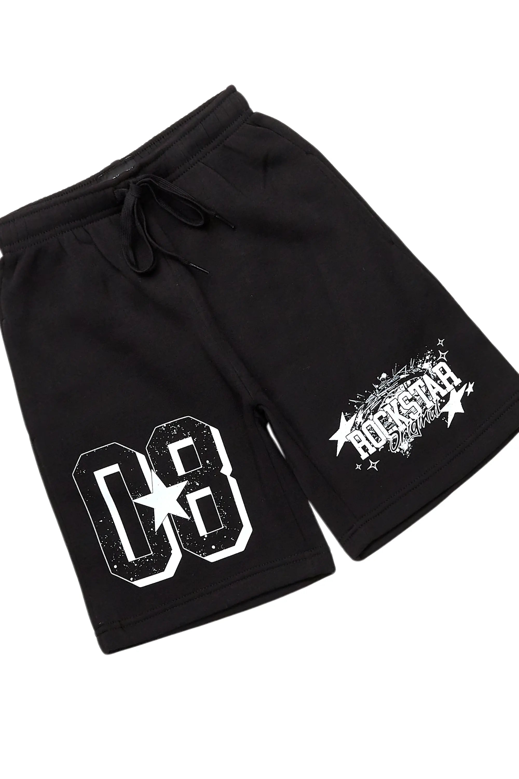 Boys Star Black T-Shirt/Short Set