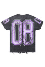 Tariqa Black/Purple Oversized T-Shirt