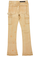 Serrano Beige Stacked Flare Jean