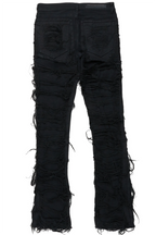 Talasi Black Painter Stacked Flare Jean