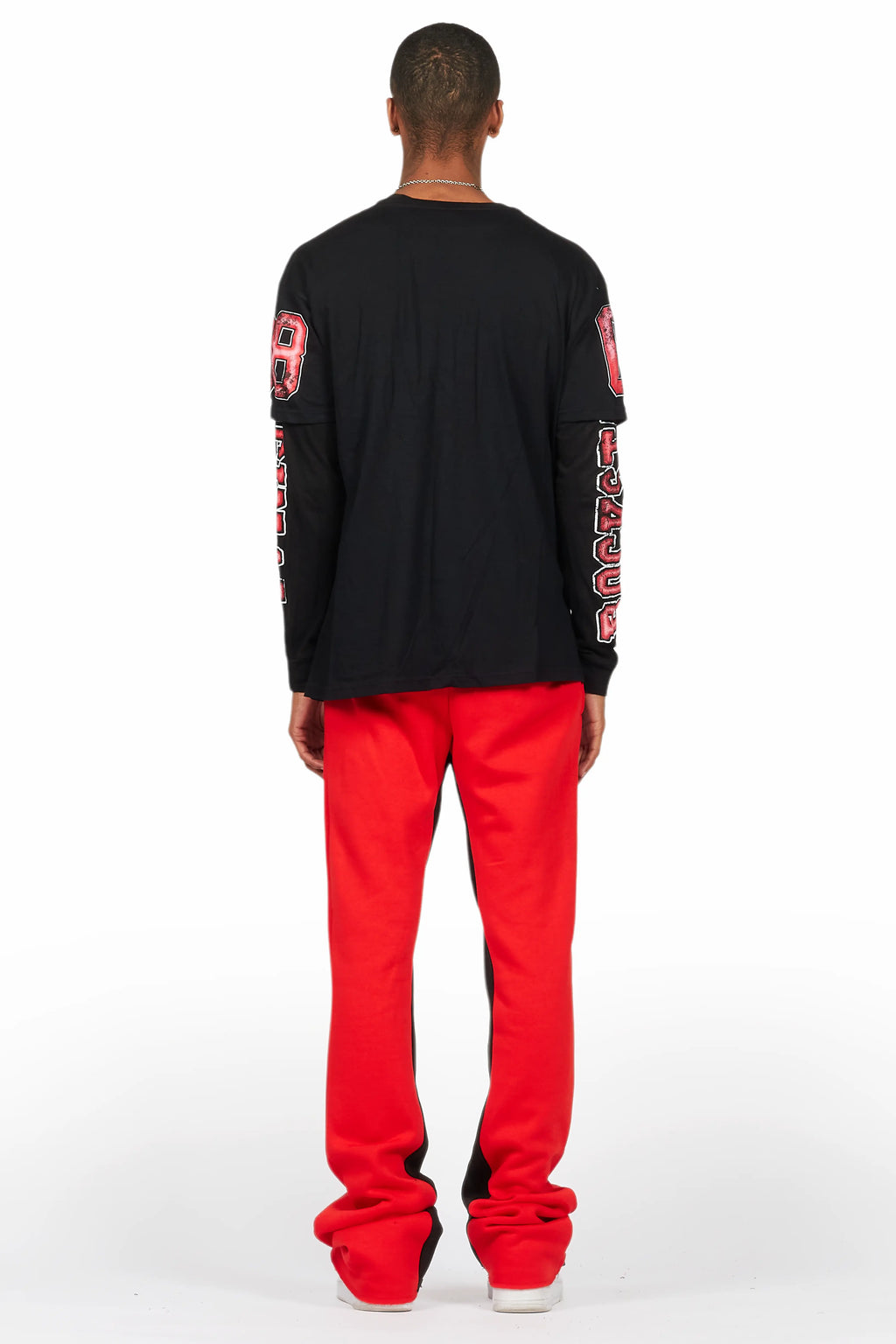 Fields Black/Red Double Layer T-Shirt/Baggy Pant Set