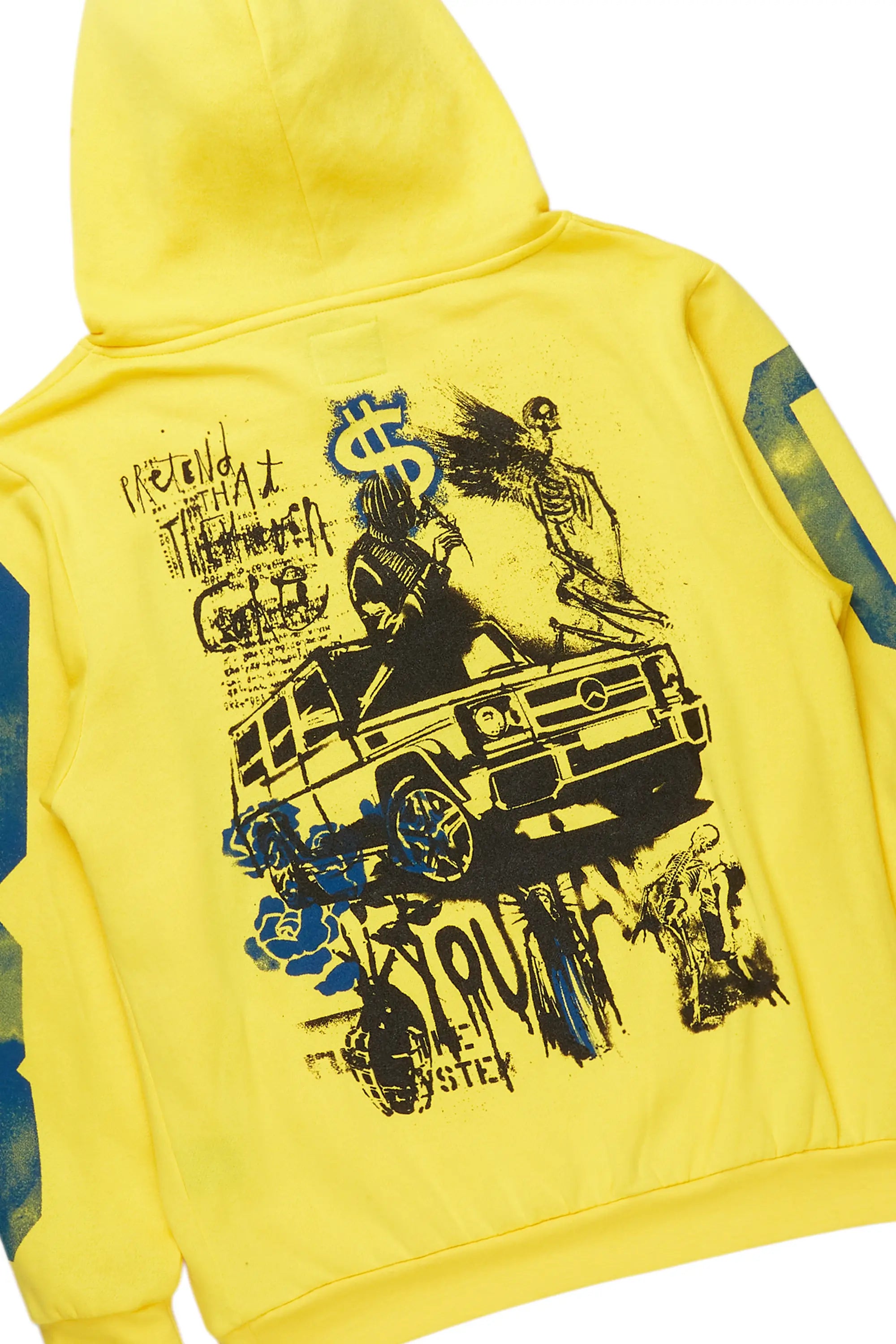 Grill Yellow Hoodie Baggy Track Pant Set