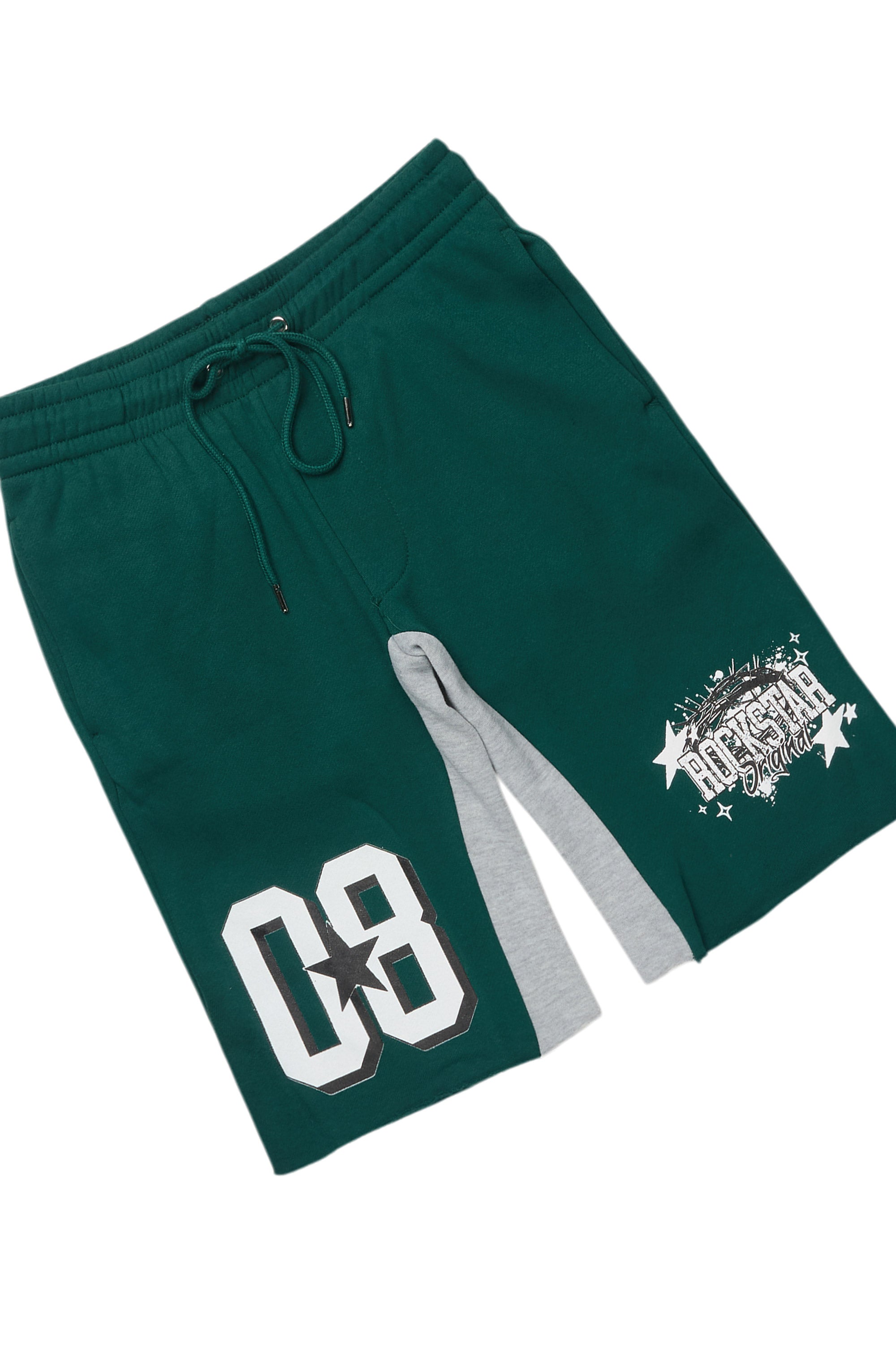 Allstar White/Green T-Shirt Short Set