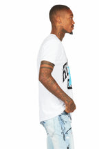 Dash White/Blue Graphic T-Shirt