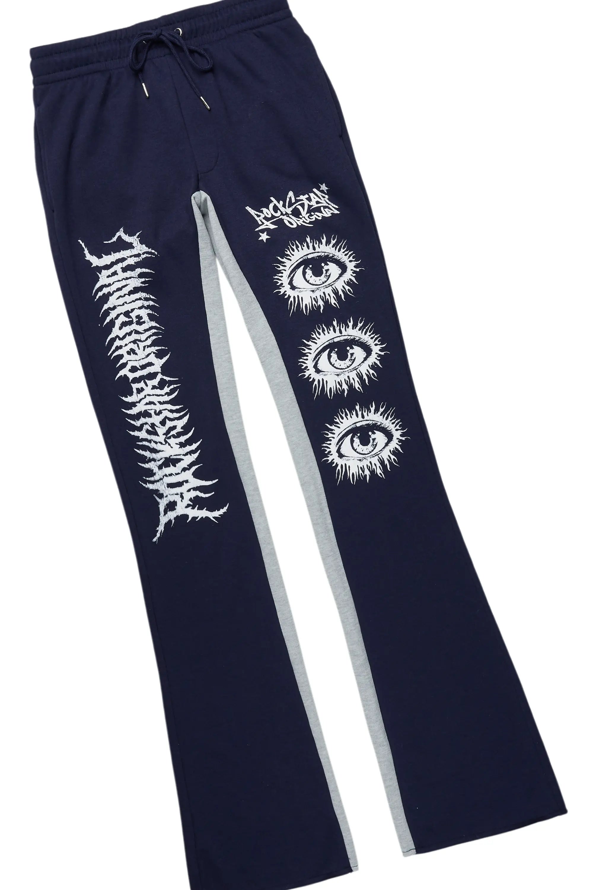 All Seeing Eyes Navy Hoodie/Baggy Track Pant Set