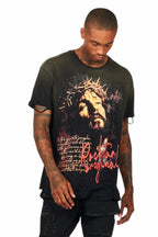 Egas Black Graphic Oversized T-Shirt