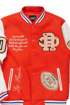 Boys Balser Orange Varsity Jacket
