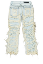 Girls Concetta Light Blue Stacked Flare Jean