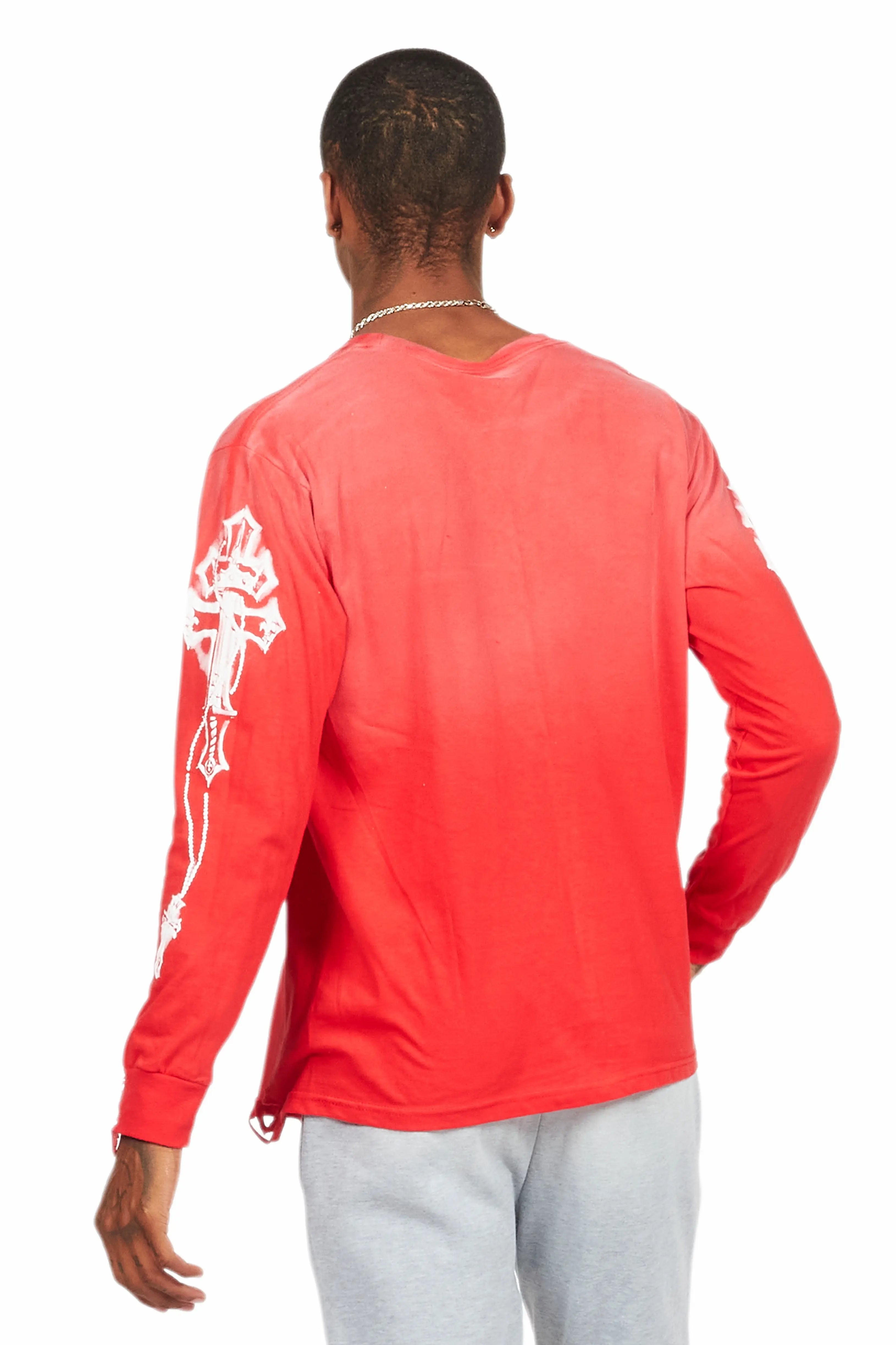 Deiter Red Long Sleeve Graphic T-Shirt