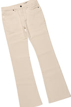 Boys Lake White/Beige T-Shirt/Dag Stacked Flare Jean Set