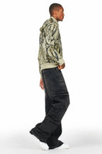 Damodar Tree Camo Knitted Mohair Hoodie