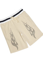 Bellamy Beige/Black Rhinestone Tee Short Set