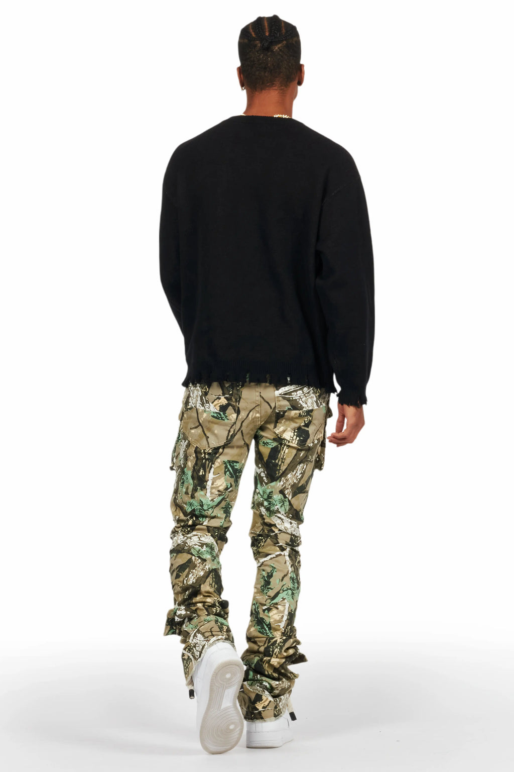 Gentry Tree Camo Stacked Flare Jean