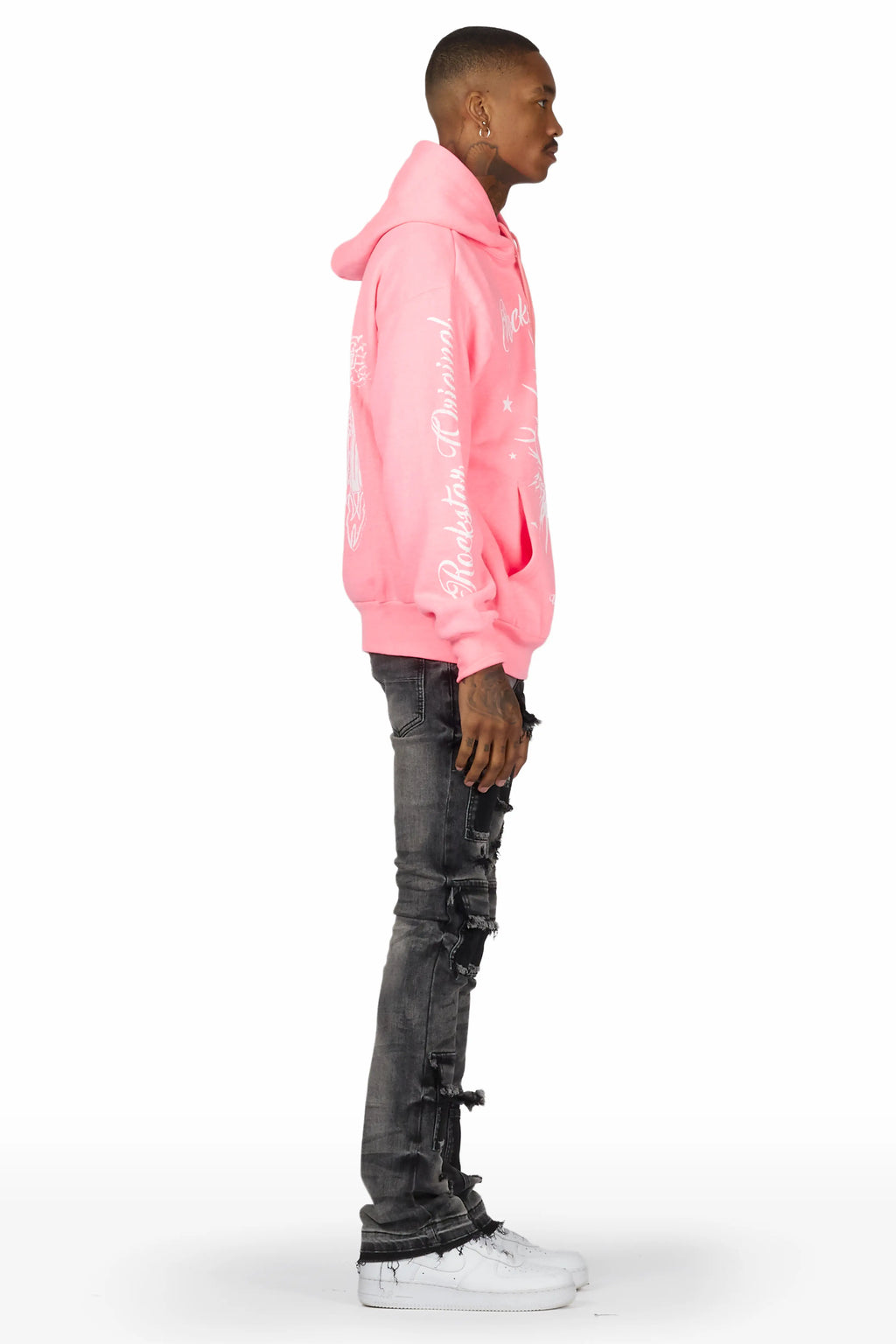 Petrus Grey Stacked Flare Jean