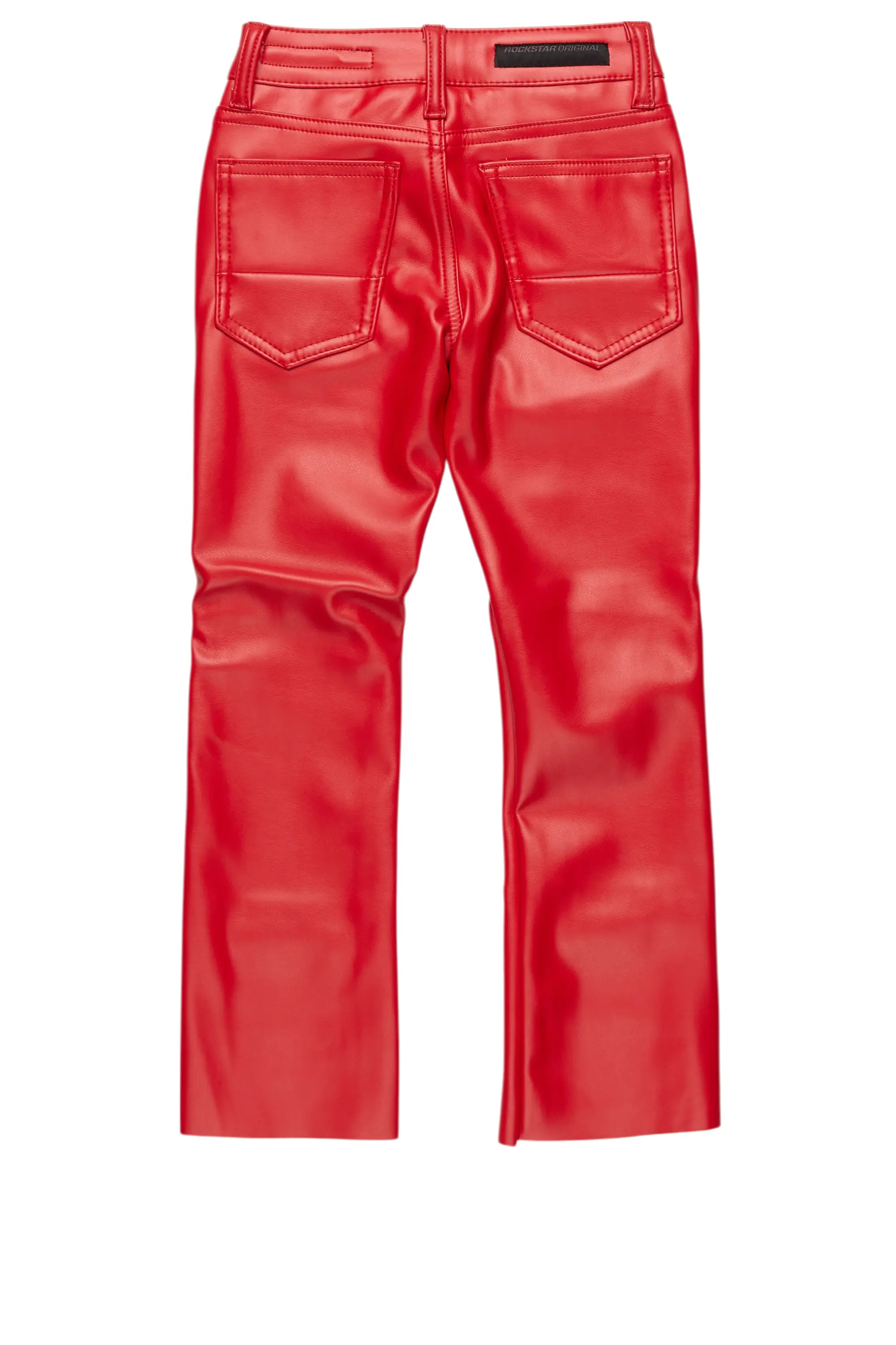 Girls Petrus Red  PU Leather Jean