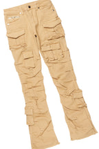 Boys Griff Black/Beige Hoodie/Stacked Flare Jean Set