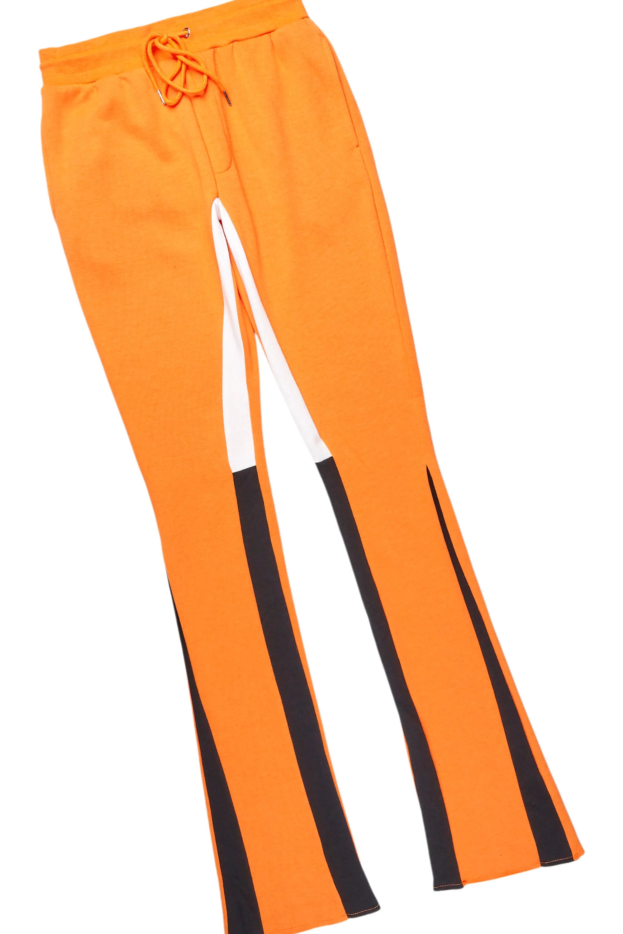 Basic Orange Hoodie/Stacked Flare Track Set