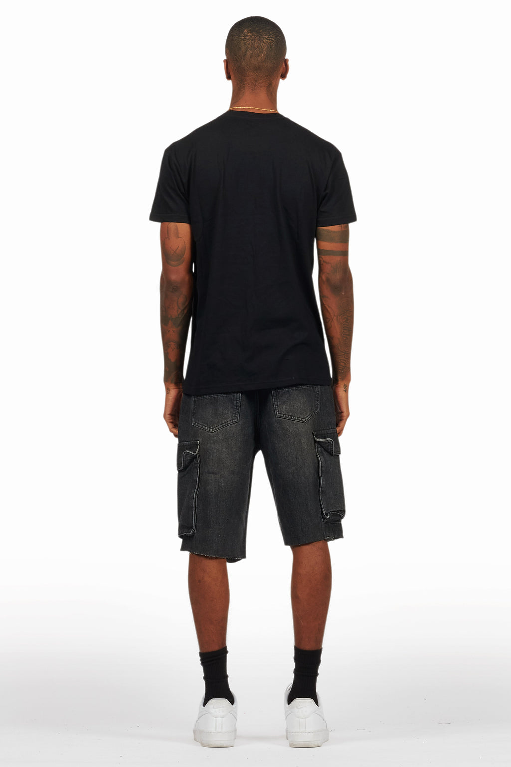 Tally Black T-Shirt/Denim Short Set