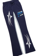 Kastell White/Navy T-Shirt/Stacked Baggy Track Pant Set