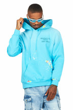 Rockstar Art Dist. Blue Graphic Hoodie