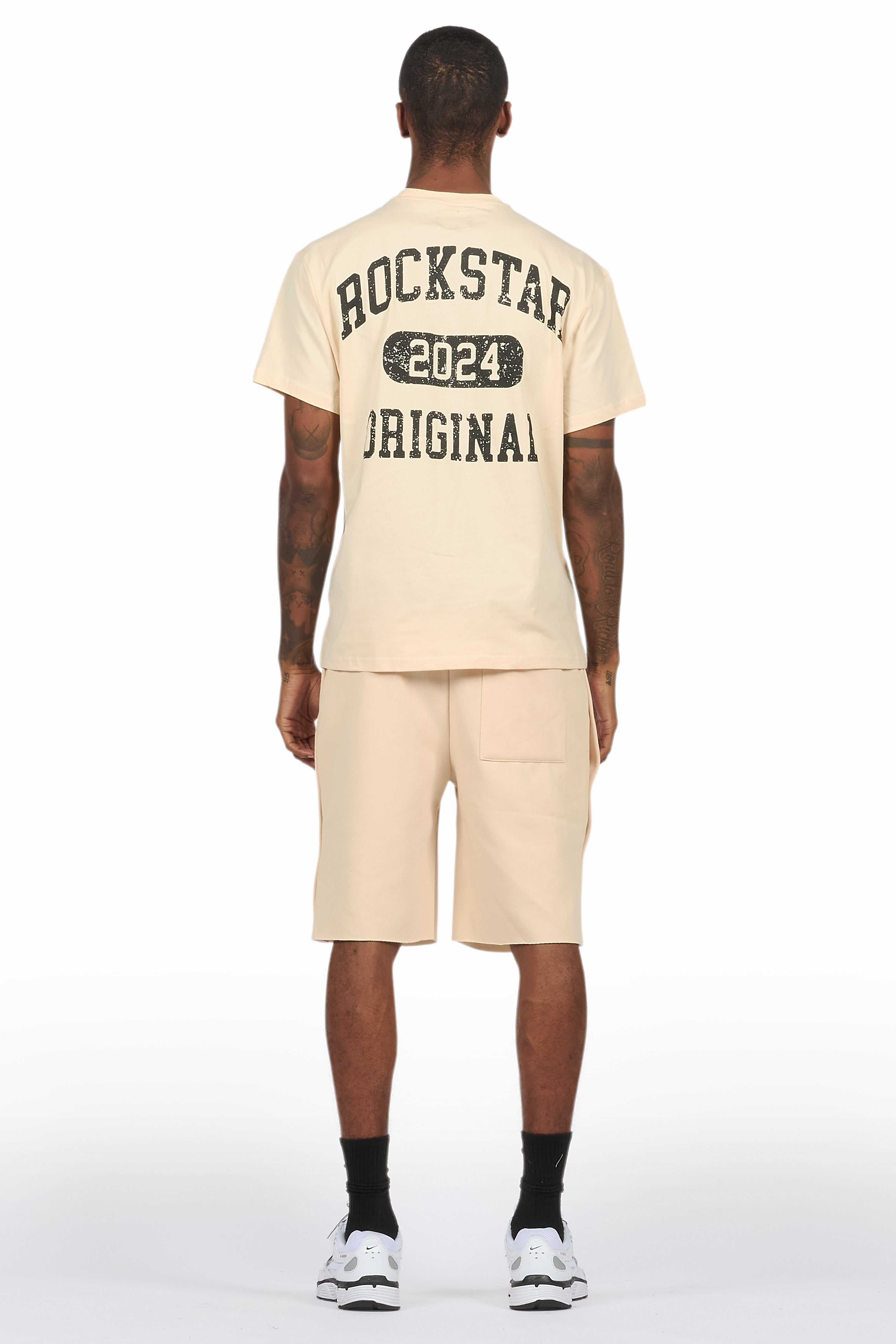 Lex Beige T-Shirt/Short Set