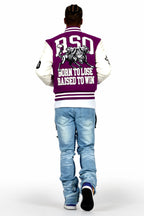 Afonso Purple Varsity Jacket