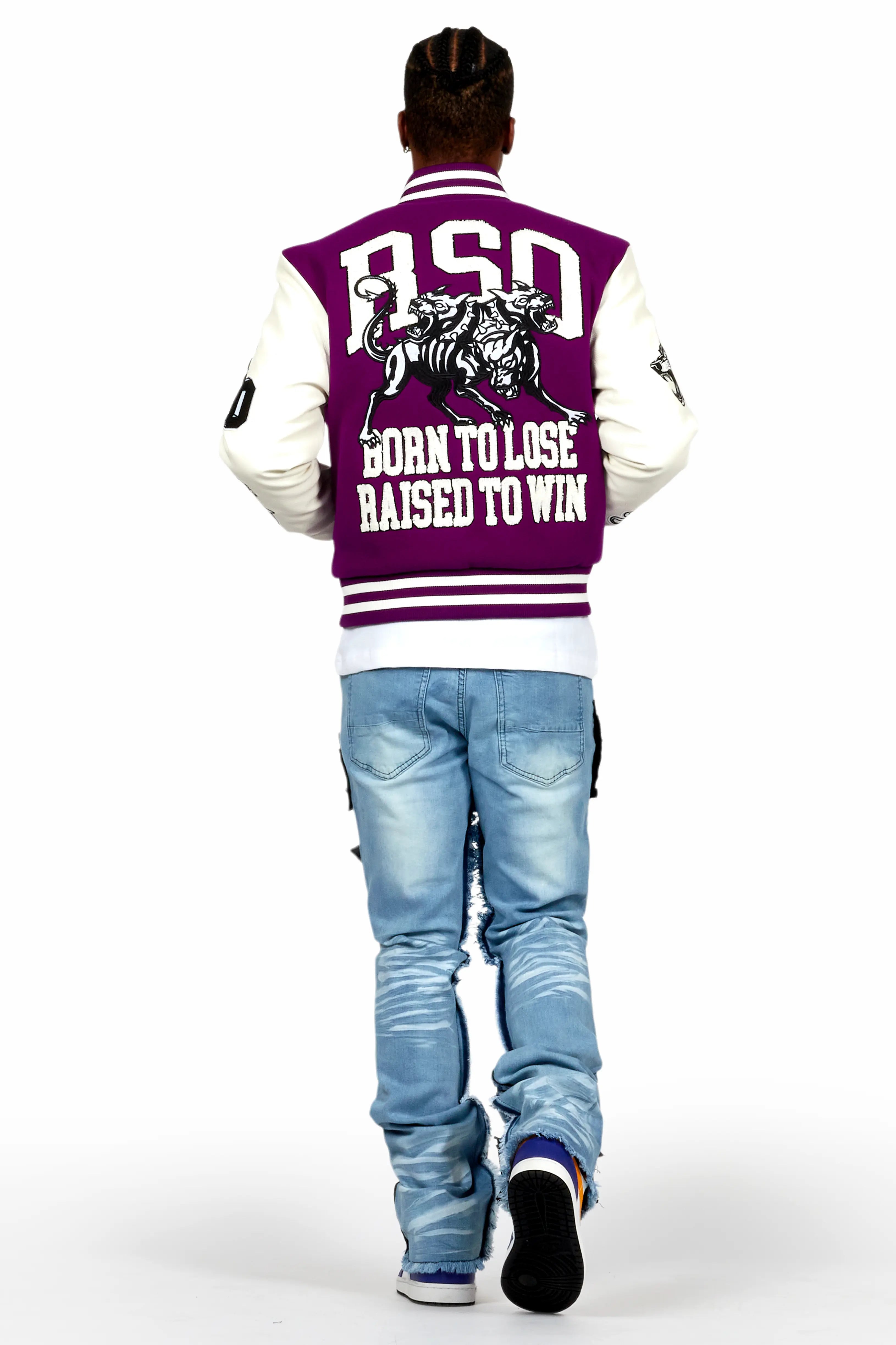 Afonso Purple Varsity Jacket