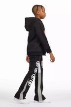 Boys Wizzurd Black/Grey Stacked Flare Track Set