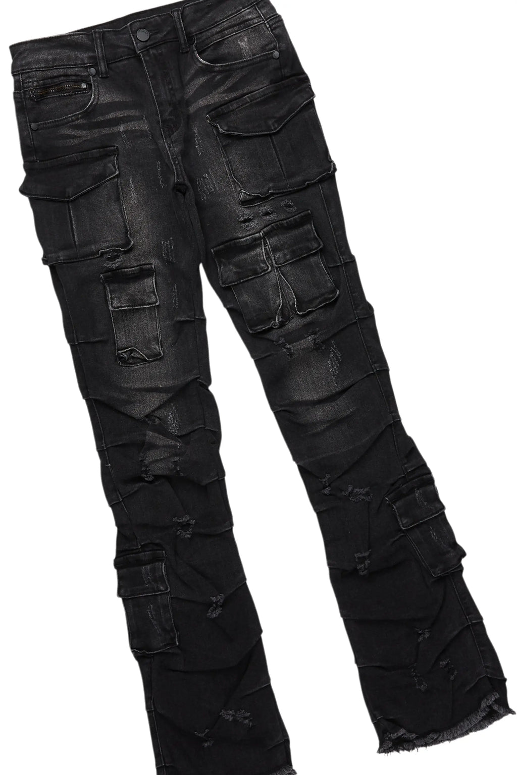 Boys Beno Grey T-Shirt/Stacked Flare Jean Set