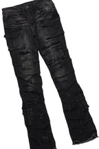 Boys Beno Grey T-Shirt/Stacked Flare Jean Set