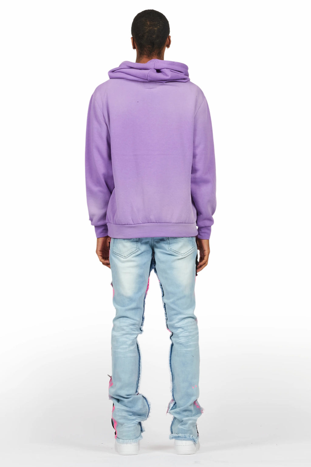 Baki Purple Distressed Hoodie