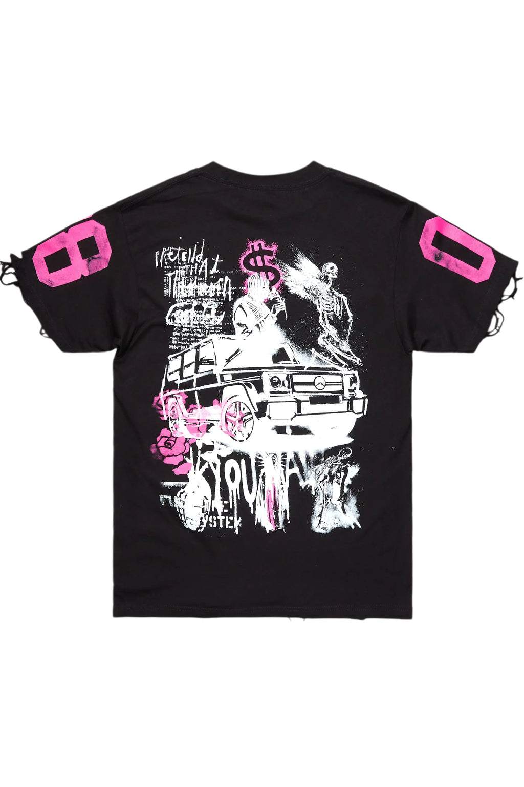Kammile Black/Pink Oversized T-Shirt