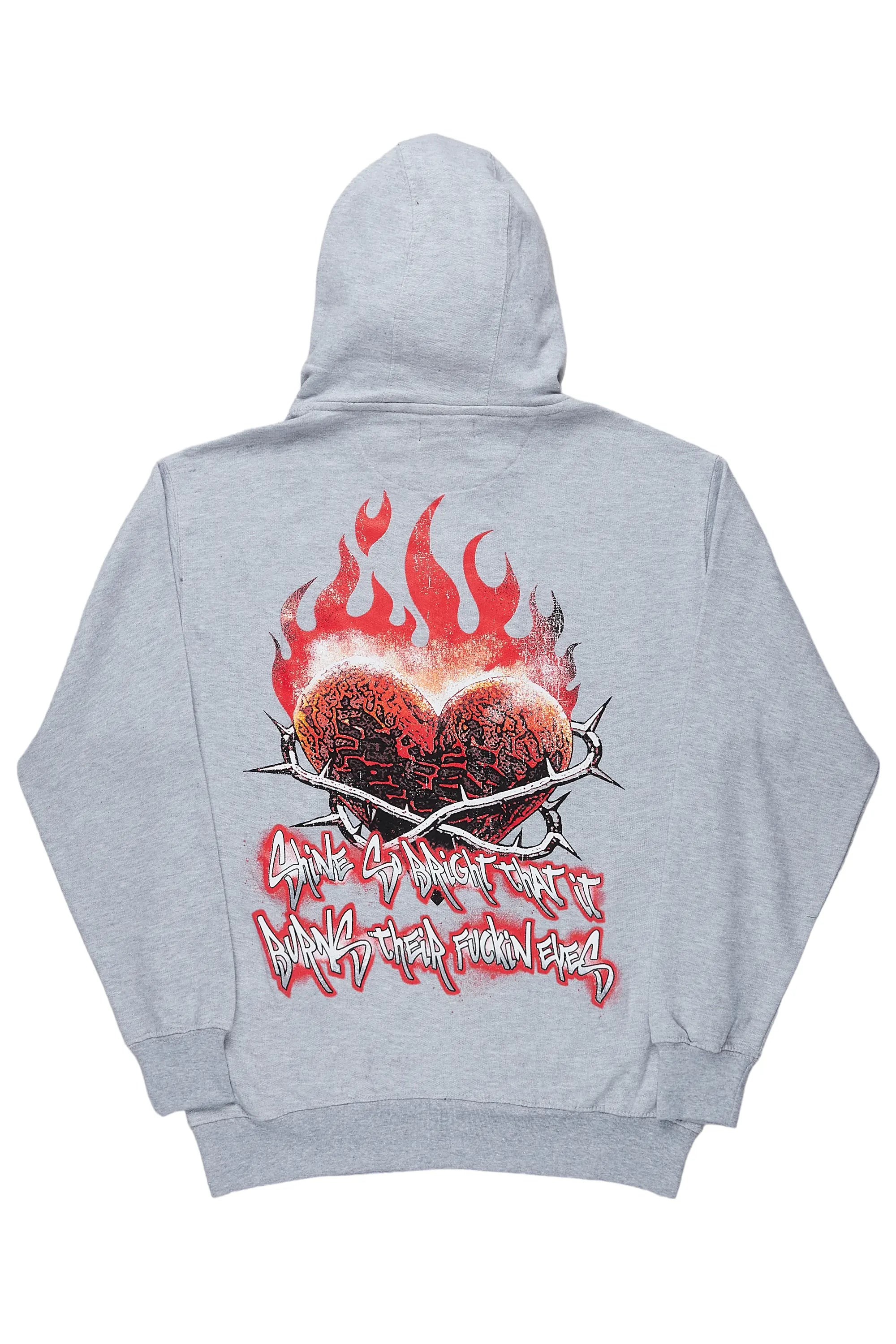 Euclid Heather Grey Graphic Hoodie