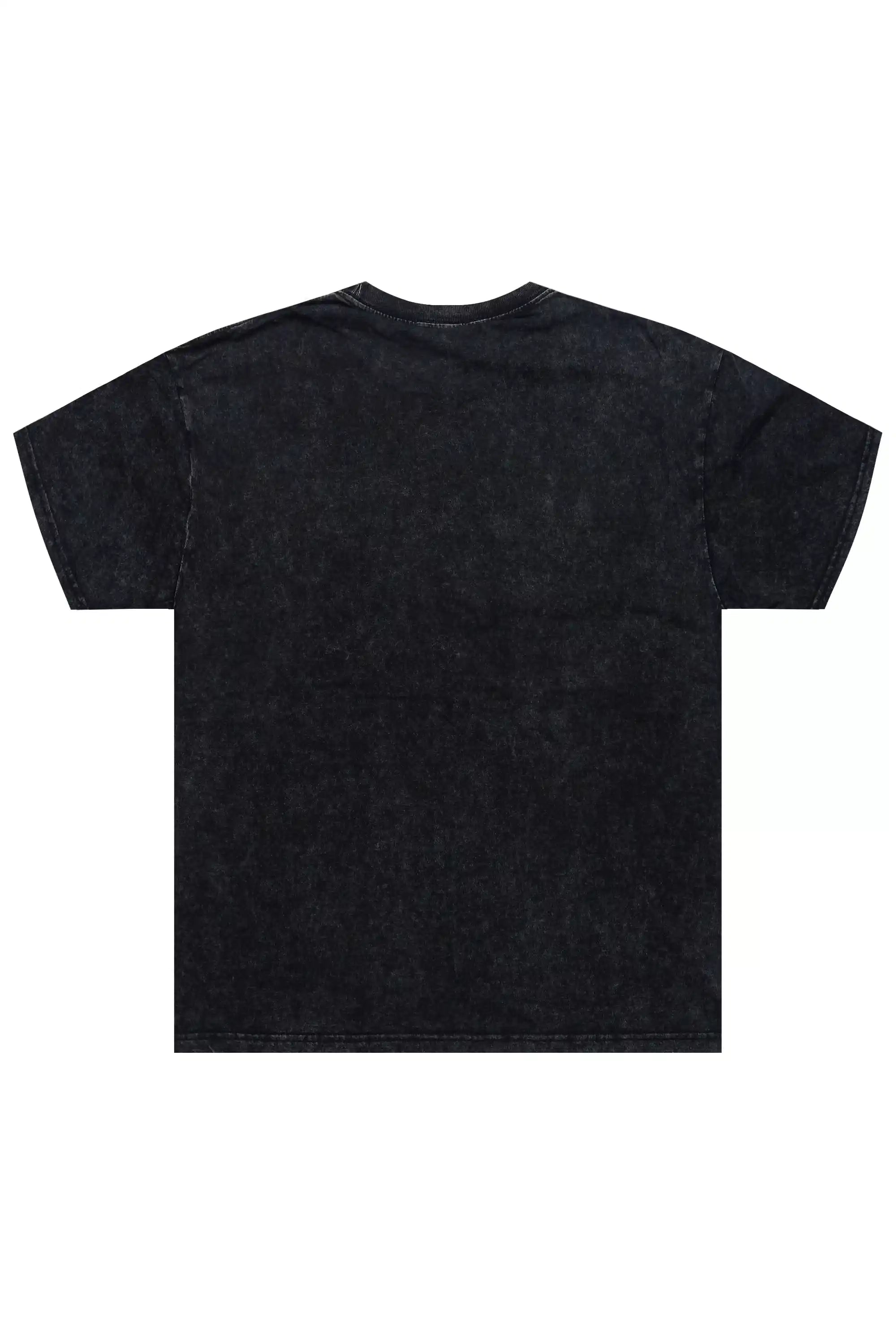 Tariqa Black/Pink Rhinestone Oversized T-Shirt