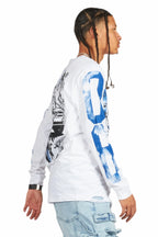 Grill White Long Sleeve Graphic T-Shirt