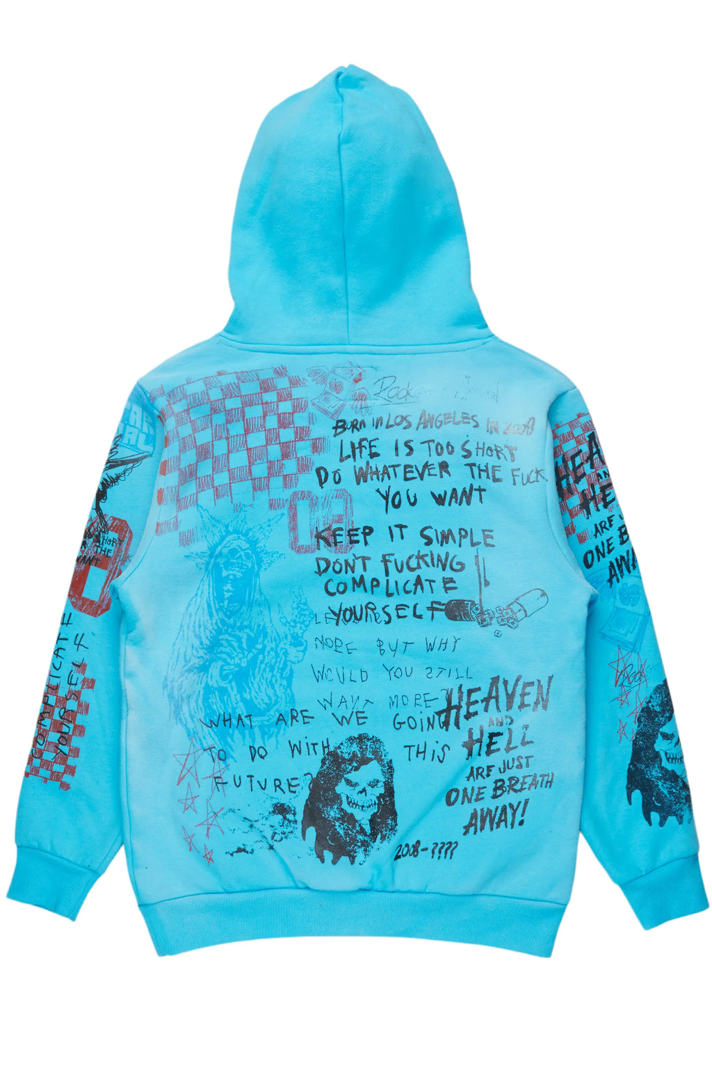 Gabin Blue Graphic Hoodie